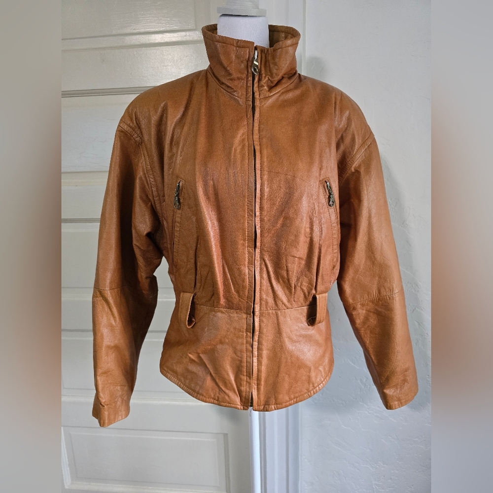 Vintage Wilsons Adventure Bound Original Women's Tan Leather Jacket